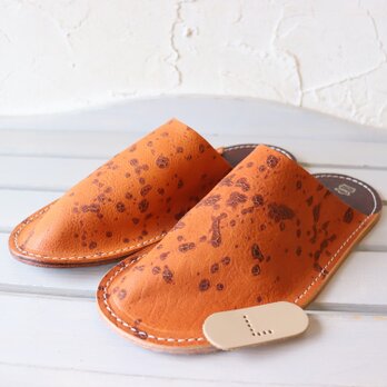 レザースリッパ Lサイズ イタリアンバケッタレザー ハンドメイド 10279