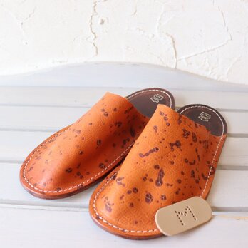 レザースリッパ  Mサイズ イタリアンバケッタレザー ハンドメイド 102710