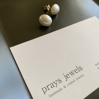 ステンレスポストヴィンテージパールスタッドピアス・一粒・シンプル・ワンパール・デイリーオーバル