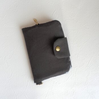 障害者手帳・タクシー券ケース　チャコールグレー（Ⅾカン付）