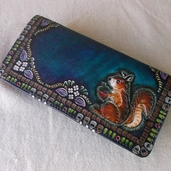 レザークラフト長財布　