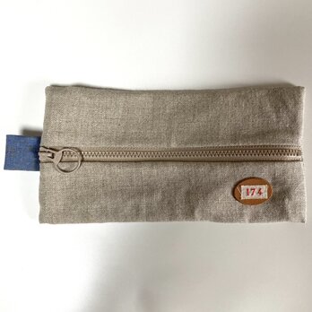 リネンのポーチ(ペンケース)*＃174
