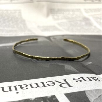 真鍮　槌目ブレスレット「プレーン」