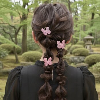 髪飾り 蝶々髪飾り3本セット　結婚式　成人式　卒業式　　振袖　袴　和装　浴衣　色打掛　ドレスヘア　バタフライ　OHANA