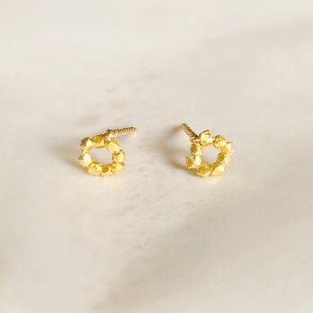 カレンシルバーの極小ピアス ：ゴールド　M