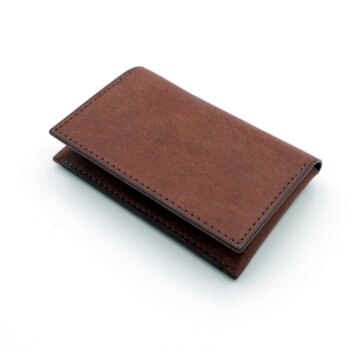 【受注生産】名刺入れ イタリアンレザー／チョコ　-ORIGIN series-