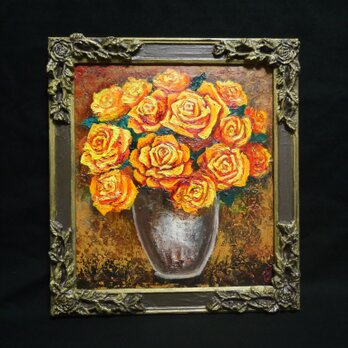 油絵 【黄色い薔薇】