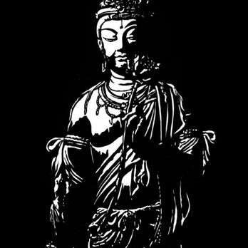 聖観音菩薩切り絵　A3サイズ