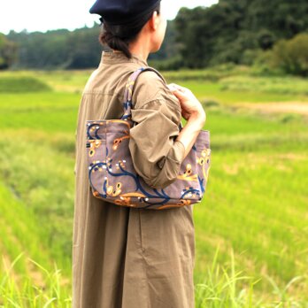 トート（サイドポケットＳ） 「イネ」_オイシイネ！_田んぼ(ブラウン)