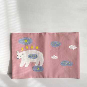 クマと月の満ち欠けブックカバー　A5サイズ