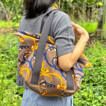 ボストンバッグ「イネ」オイシイネ！_ブラウン