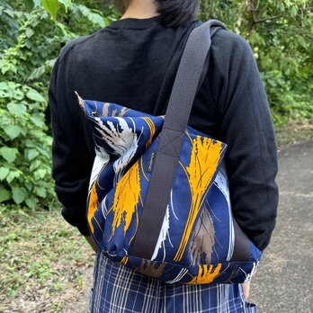 ボストンバッグ「イネ」オイシイネ！_ネイビー