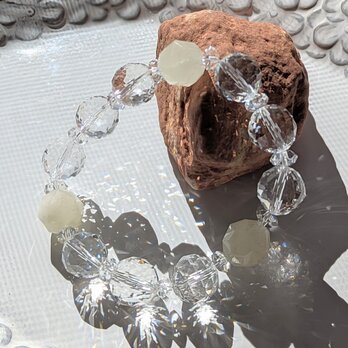 『リビアングラス&クリアクォーツのブレスレット✨才能を現実に活かす為のブレスレット』