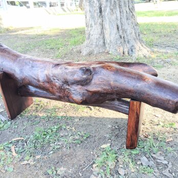 流木丸太ベンチ