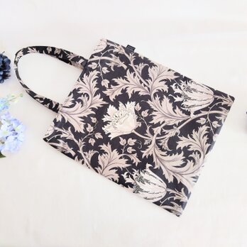 モリスのアネモネ ペタンコトートバック(ブラック）