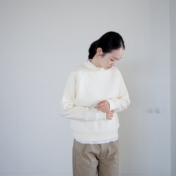 クウォーターニット/コマンドセーター/cream/seze1.2