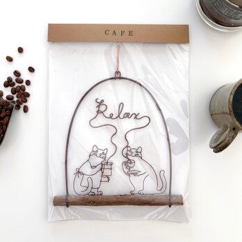 のんびり猫達のRelaxコーヒーオーナメント