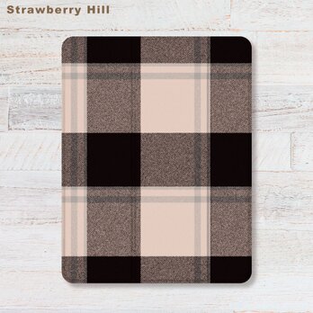 タータンチェック   iPadケース ペン収納 軽量 背面クリア あいぱっどけーす スタンド機能