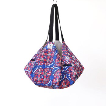 アフリカ布 カンガのマルシェバッグ（ チューリップ ）肩掛け エコバッグ 買い物 ヨガ ピラティス
