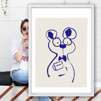 ポップベア　クマ　送料無料 　イラスト　A4〜A0　ポスター　アートポスター　アート/sei検索新着順　1881