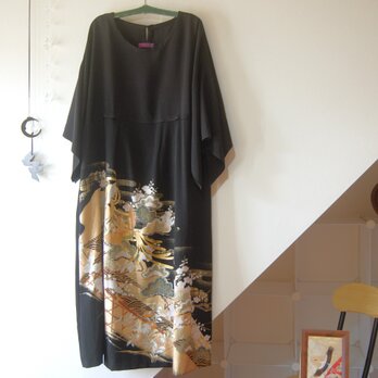 留袖ドレス　鳳凰に梅と松＊ロングペチコート付き　吉祥堂