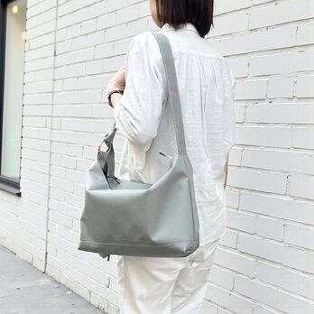 DRIFTER-M：グレー（コーデュラナイロン　撥水加工ナイロン素材ショルダーバッグ）＜受注製作＞