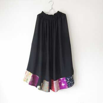 ☆シルク着物ロングスカート☆パッチワーク♪/31ks050