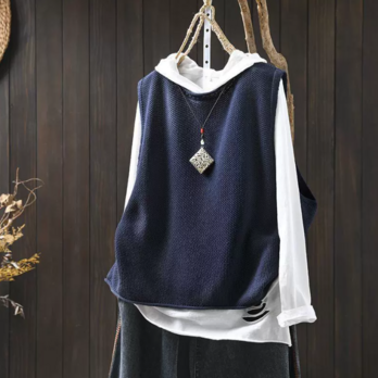 新作｜ニットベスト 女 プルオーバー ゆったり ビッグサイズ レイヤード カジュアル