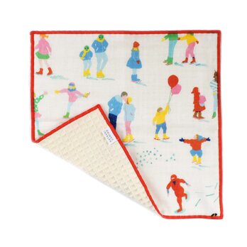 ミニハンカチ ワッフル 24cm角 │ "スケートリンク"