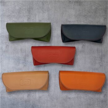 【Reprise】レザーメガネケース（ハンドメイド／栃木レザー／裏地付／ギフト対応）