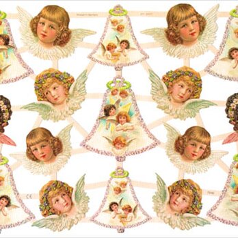 ドイツ製クロモス 小さなベルと天使 ラメなし　DA-CHY024（Made in Germany)