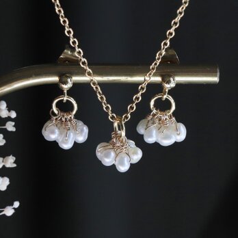 早割＊【Holiday Box 2025】天然石×パール チャームネックレスセット（サージカルステンレス）
