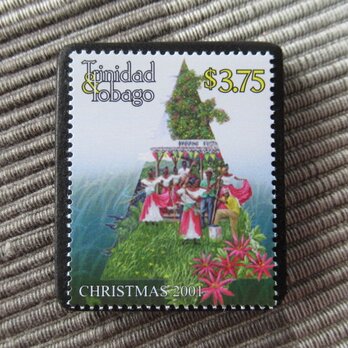 ドバコ共和国　クリスマス切手ブローチ10645