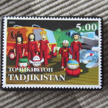 タジキスタン　クリスマス切手ブローチ10662