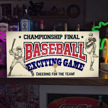 【野球応援グッズ】ベースボール 野球 テレビ観戦 プロ野球 メジャーリーグ 宅飲み パーティー 看板 置物 雑貨 ライトBOX