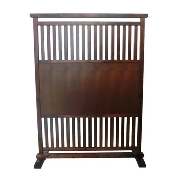 格子 衝立 W91.5D27.5H120 メープル無垢材 ブラウン ⑪