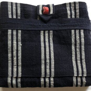 ８５０７　縞柄の着物で作ったポーチ