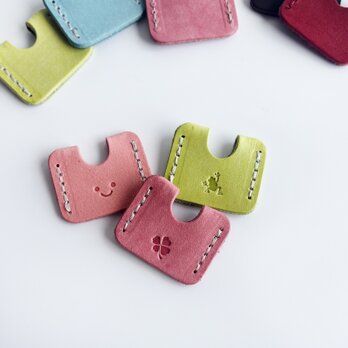 ☆刻印可能☆イタリアンレザーの本革キーカバー　模様刻印８種類　（ワイン：栃木レザー）