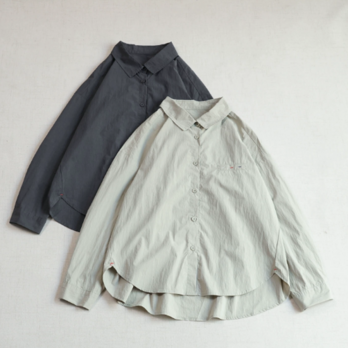 【受注製作】オーバーサイズシャツ 綿 ボタンブラウス 羽織り ベーシック