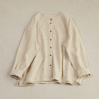 【受注製作】テンセルラミー ロングカーディガン 丸首 オーバーサイズ 光沢感