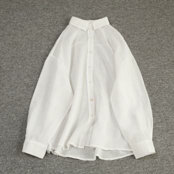 【受注製作】ダブルガーゼ シャツ スタンドカラー チェック オーバーサイズのコピーのコピーのコピー