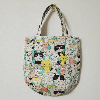 丸底ミニトートバッグ（ねこ）