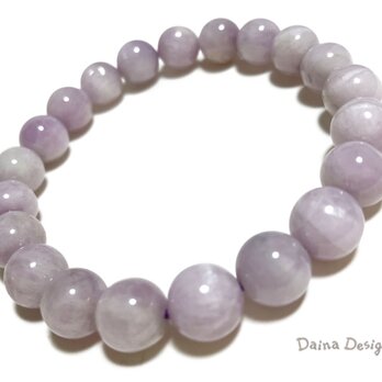 クンツァイト ブレスレット　9月誕生石　紫 ピンク 天然石 ☆ ダイナ デザイン ☆ 9ミリ【4622】