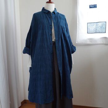 HUIS　ジャガードロングシャツ