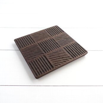 木彫プレート ウォルナット 鉄媒染