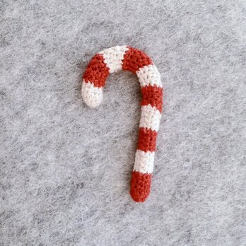 クリスマスのブローチ　キャンディケイン　オーナメントのアクセサリー