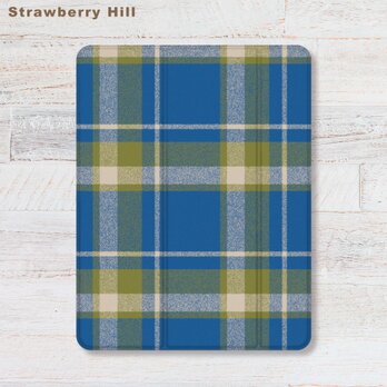 タータンチェック   iPadケース ペン収納 軽量 背面クリア あいぱっどけーす スタンド機能