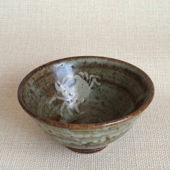 盌（抜絵 蟹紋d）