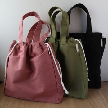 【送料無料】帆布の巾着バッグ　在庫限り　帆布トート　帆布バッグ　トートバッグ　巾着トート　No.427