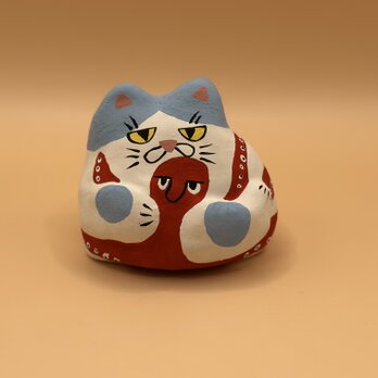 月桃たこねこねこたこ張り子（青）